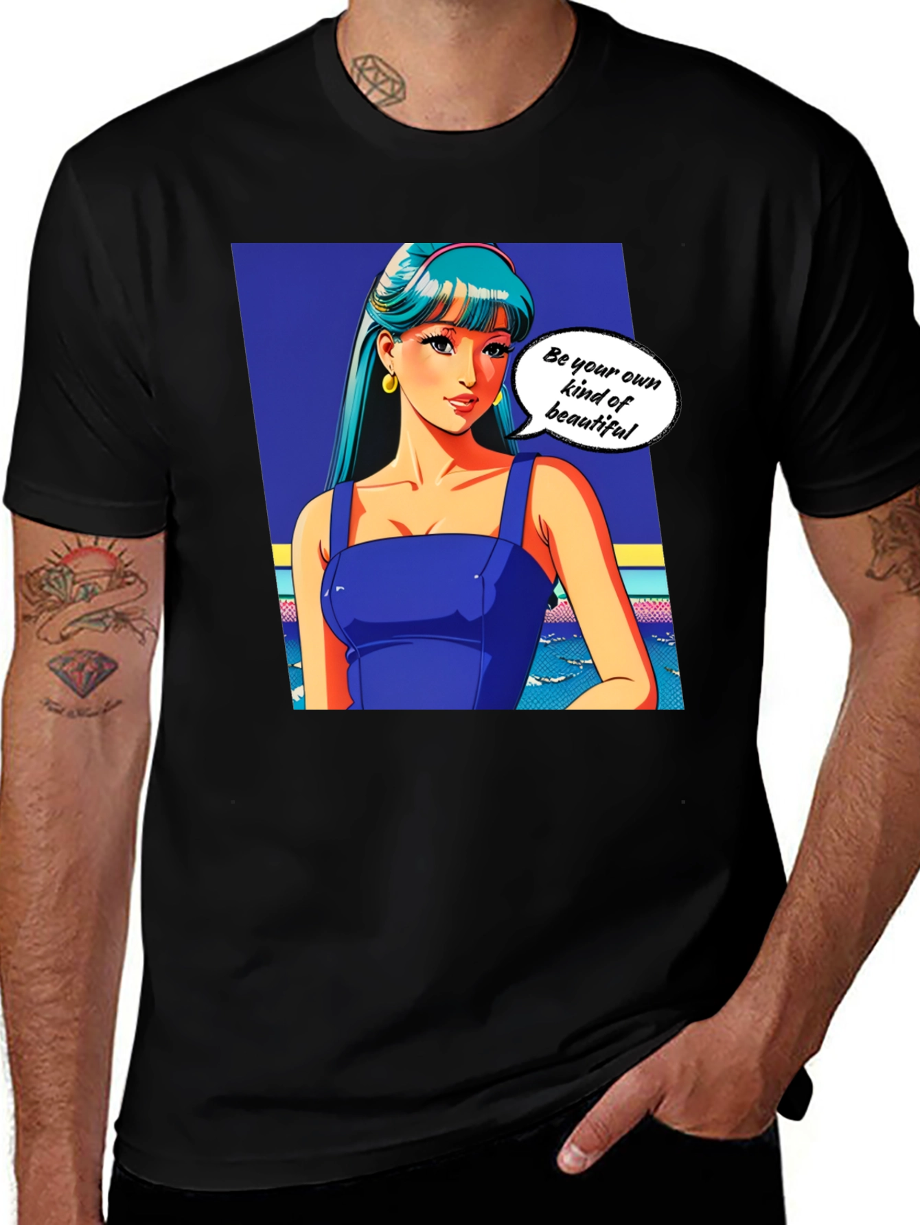 Anime Girl Graphic T-Shirt - Be Your Own Kind of Beautiful