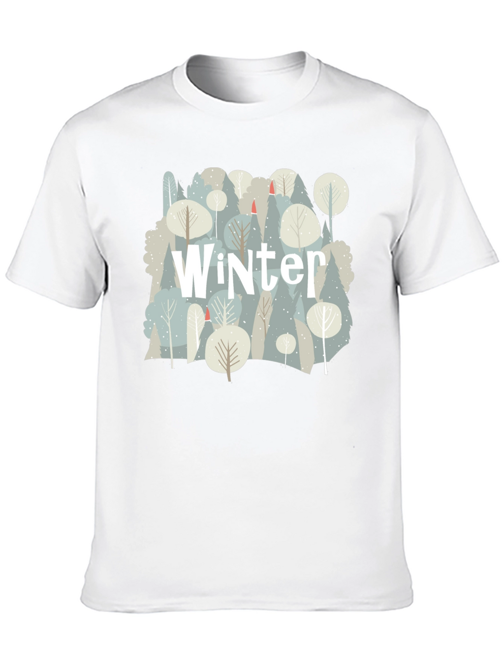 Winter Forest Graphic T-Shirt - Black