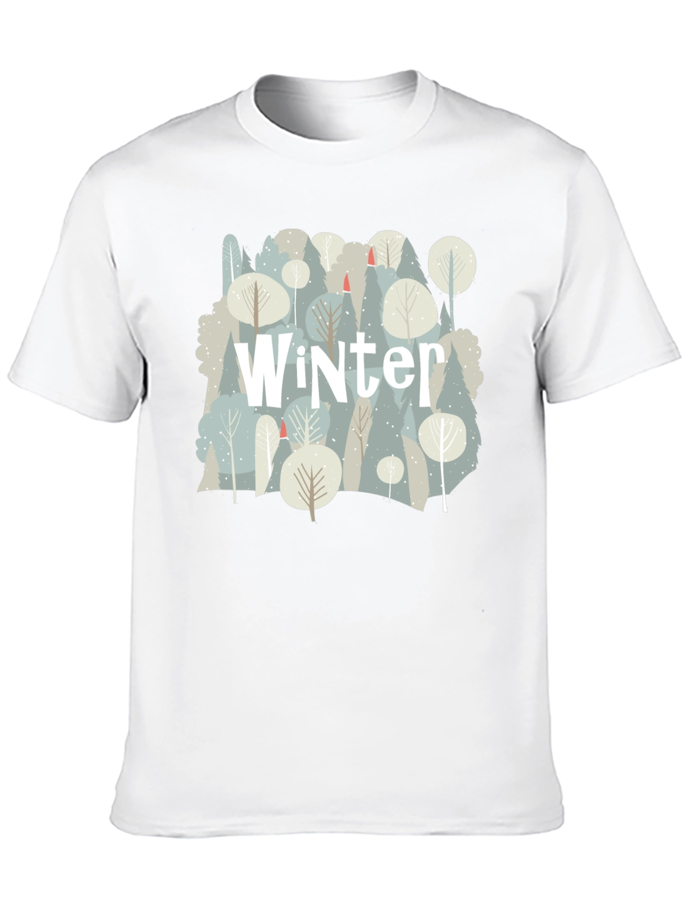 Winter Forest Graphic T-Shirt - Black