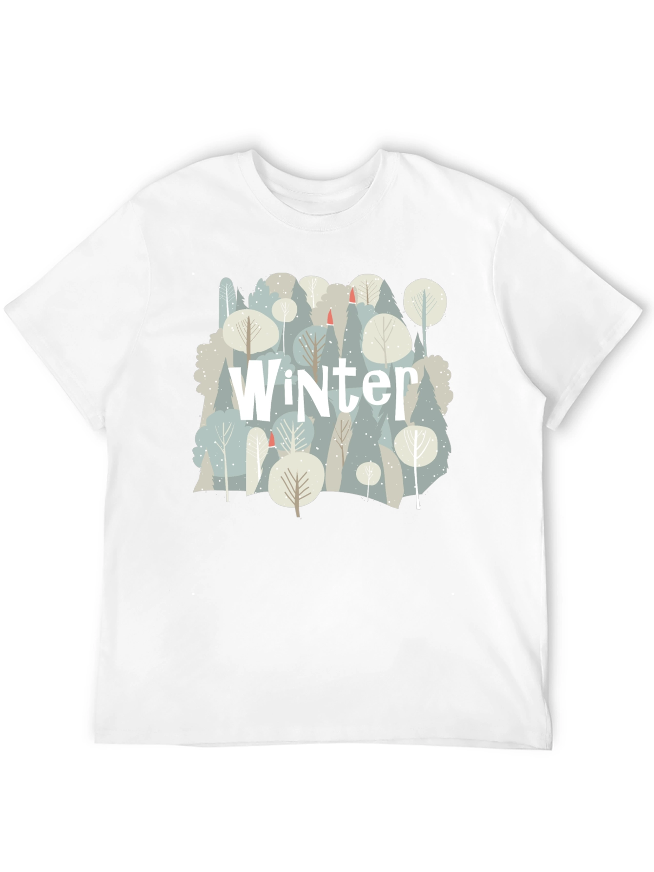 Winter Forest Graphic T-Shirt - Black