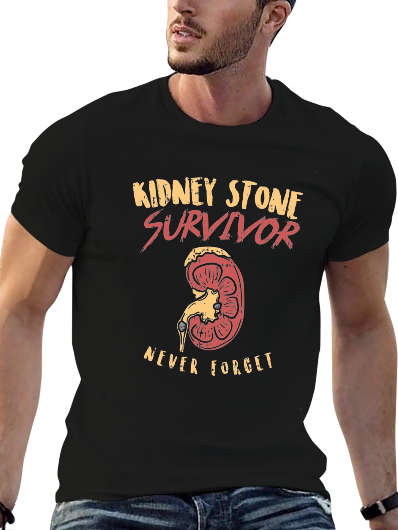 Kidney Stone Survivor T-Shirt - Never Forget!