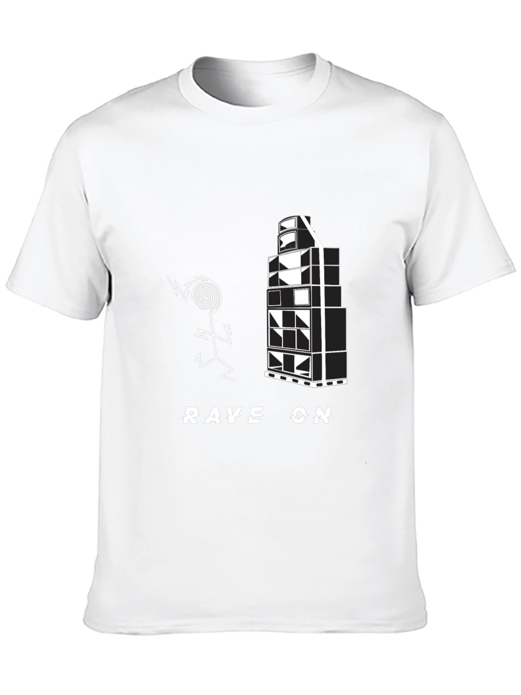 Rave On Black Graphic Tee