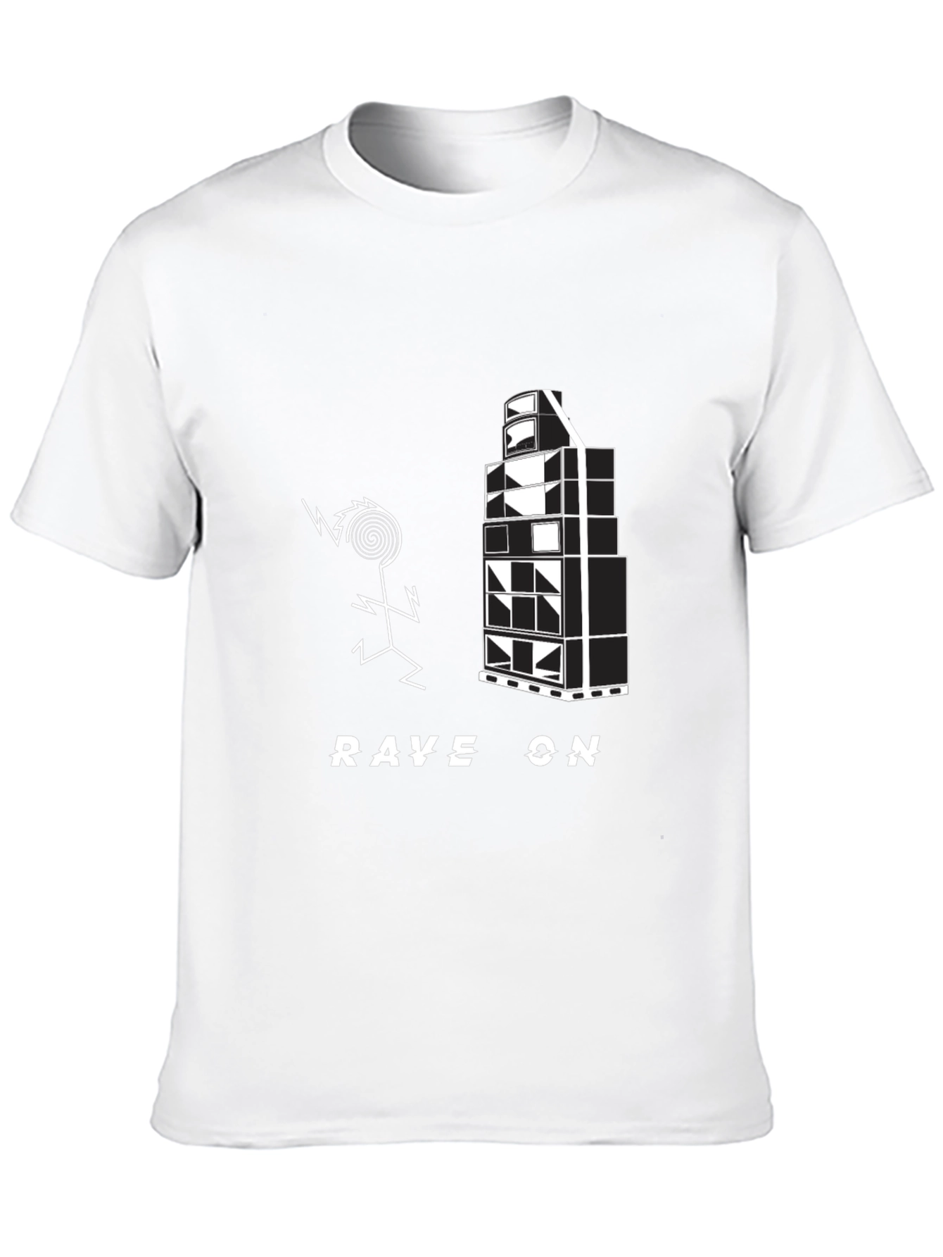 Rave On Black Graphic Tee