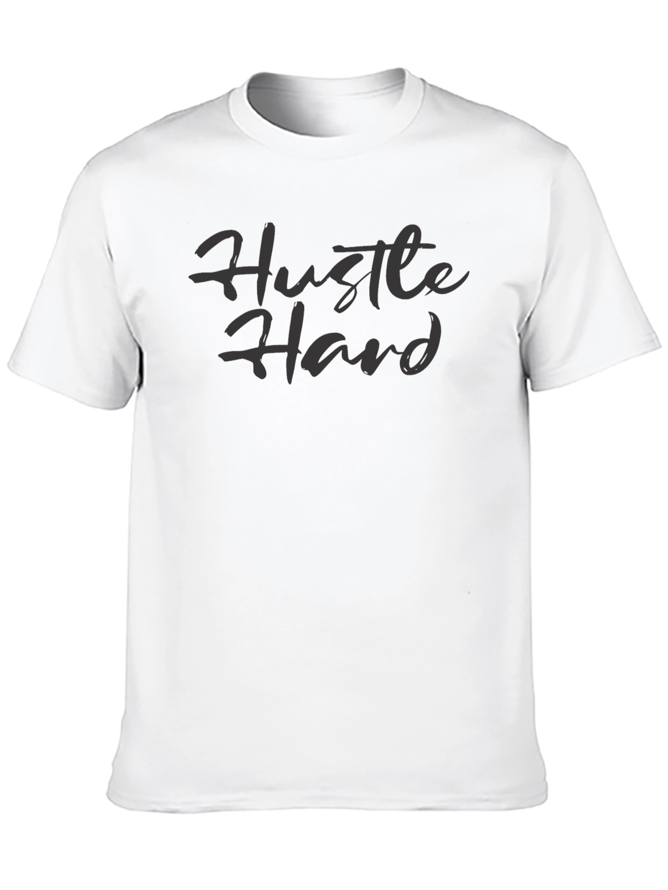 Hustle Hard Graphic Tee - Stylish Crew Neck T-Shirt