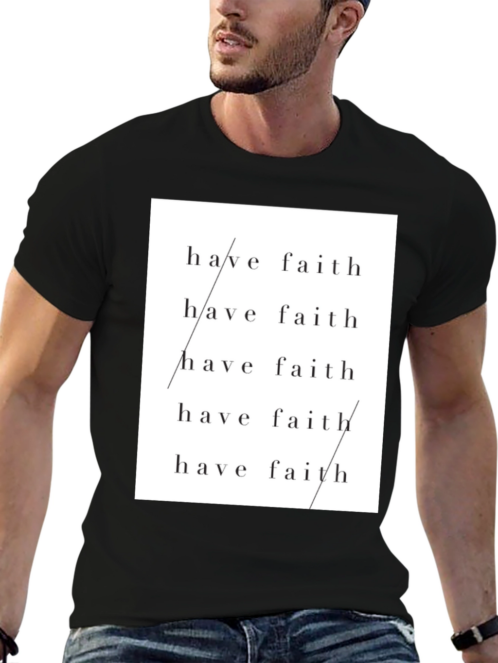 Have Faith Graphic Tee - Stylish Black T-Shirt