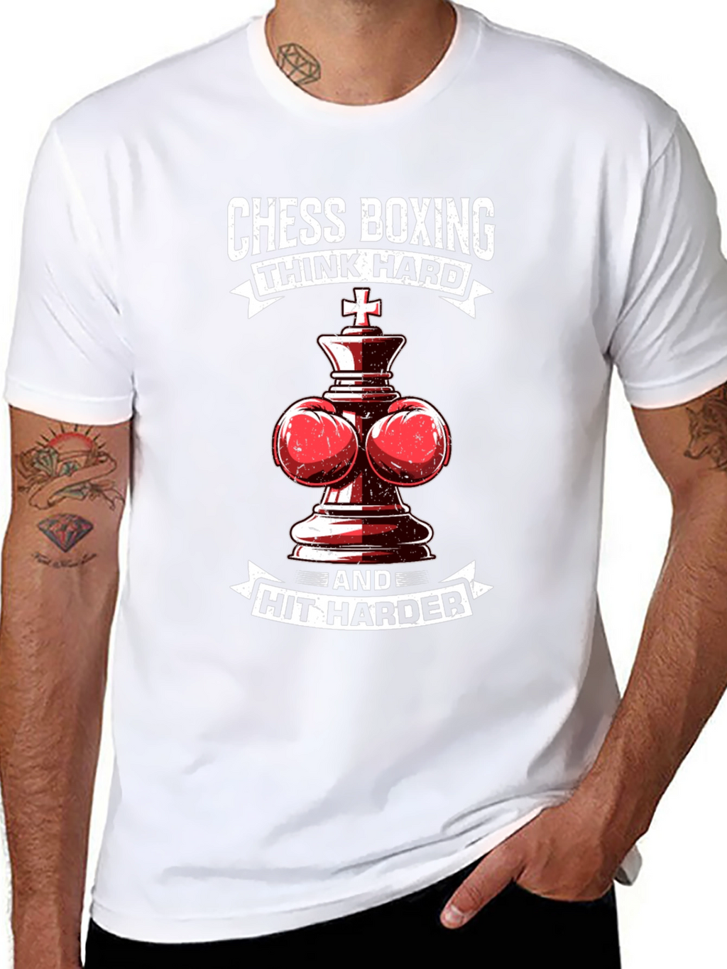 Chess Boxing T-Shirt: Think Hard Hit Harder