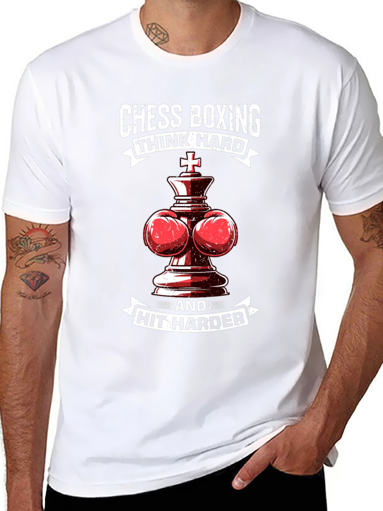 Chess Boxing T-Shirt: Think Hard Hit Harder