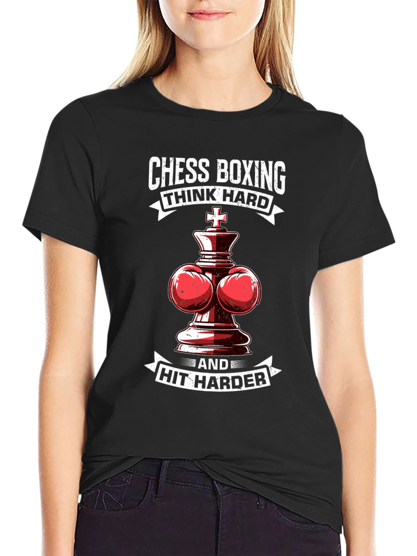 Chess Boxing T-Shirt: Think Hard Hit Harder
