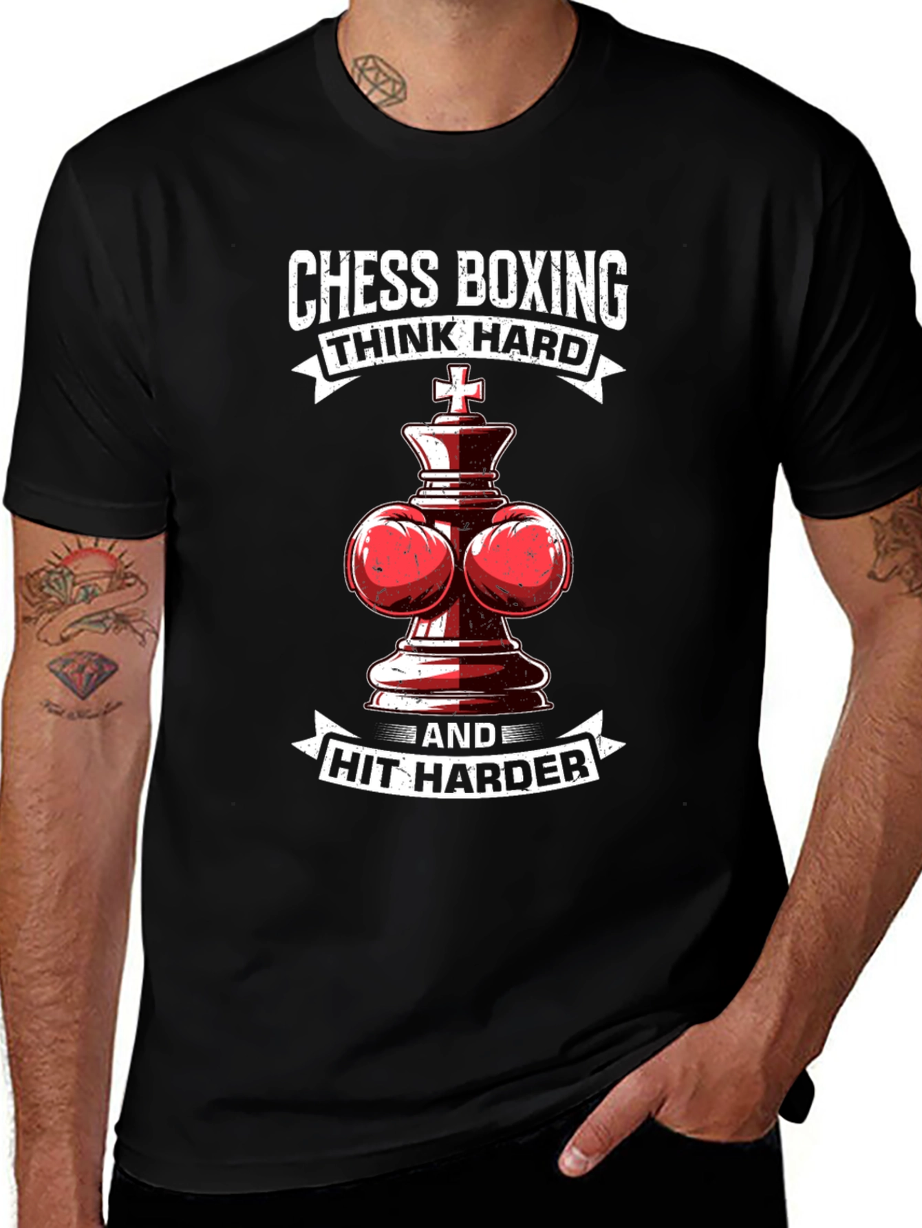 Chess Boxing T-Shirt: Think Hard Hit Harder