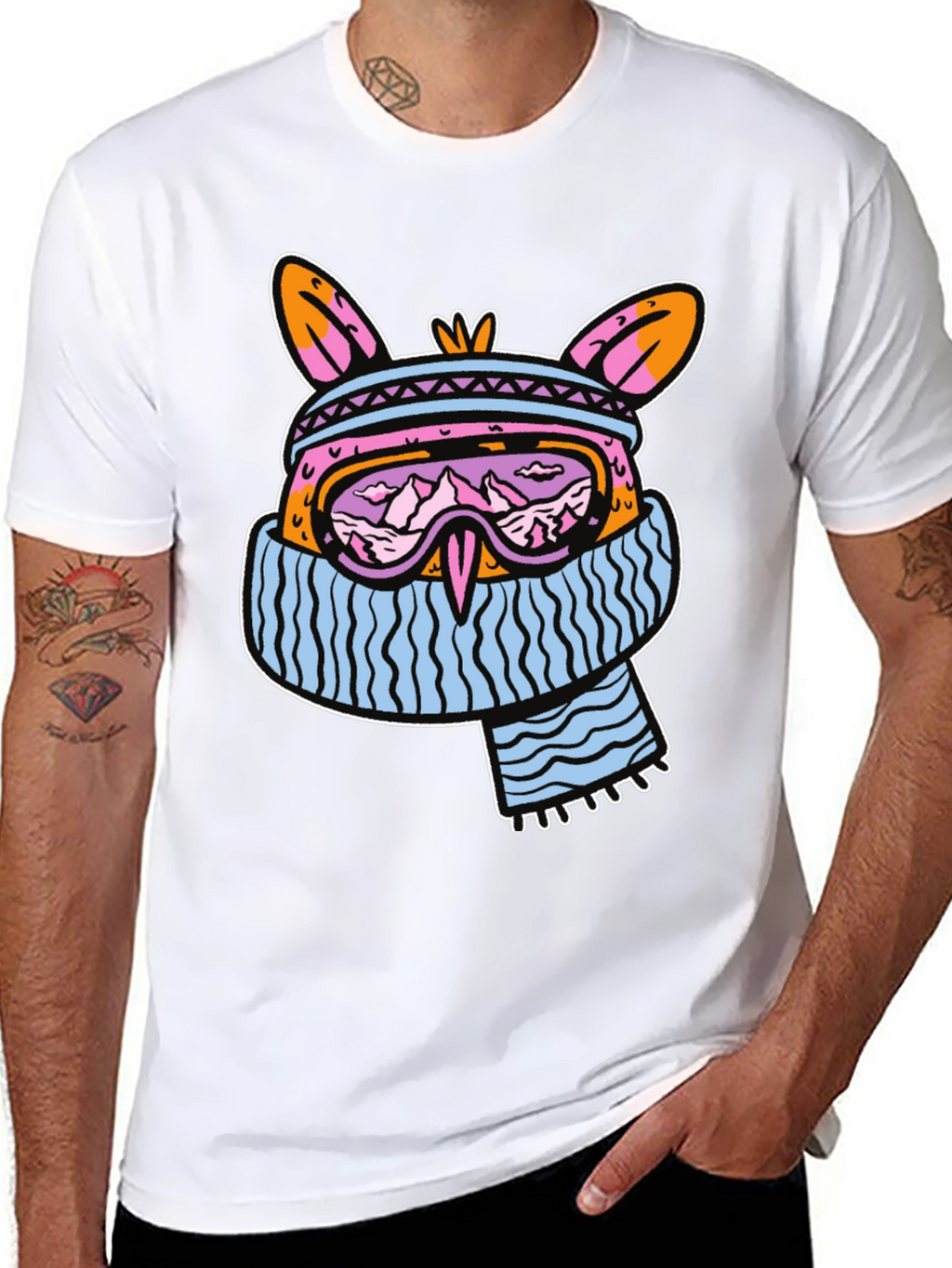 Ski Bunny Graphic Tee - Black Casual Shirt