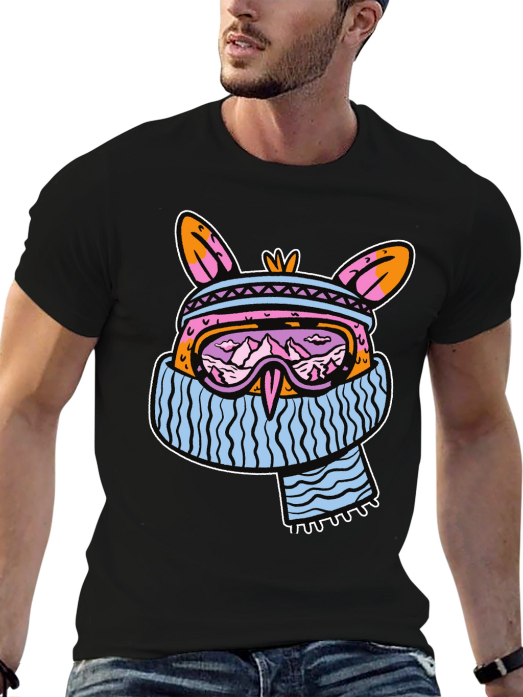 Ski Bunny Graphic Tee - Black Casual Shirt