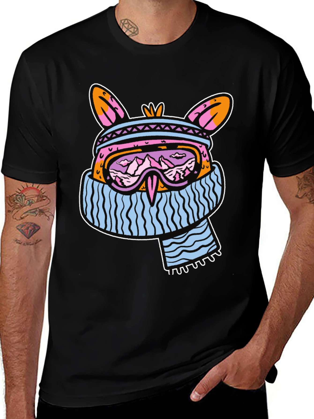 Ski Bunny Graphic Tee - Black Casual Shirt