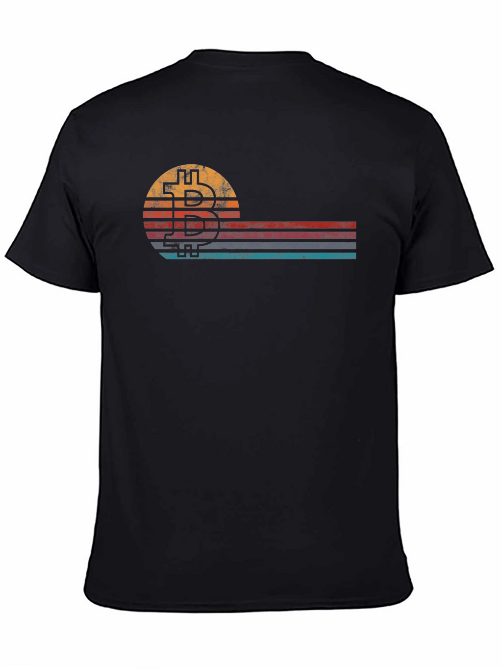 Bitcoin Sunset Graphic Tee - Crypto Fan T-Shirt