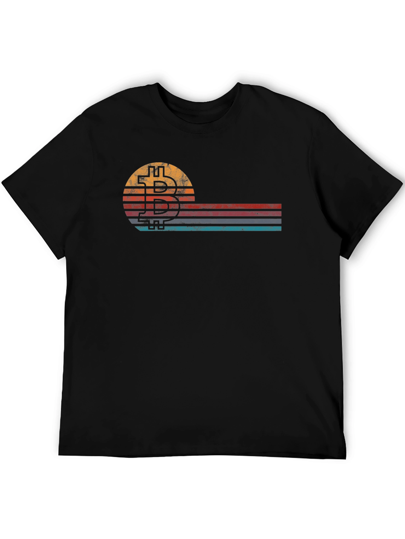 Bitcoin Sunset Graphic Tee - Crypto Fan T-Shirt