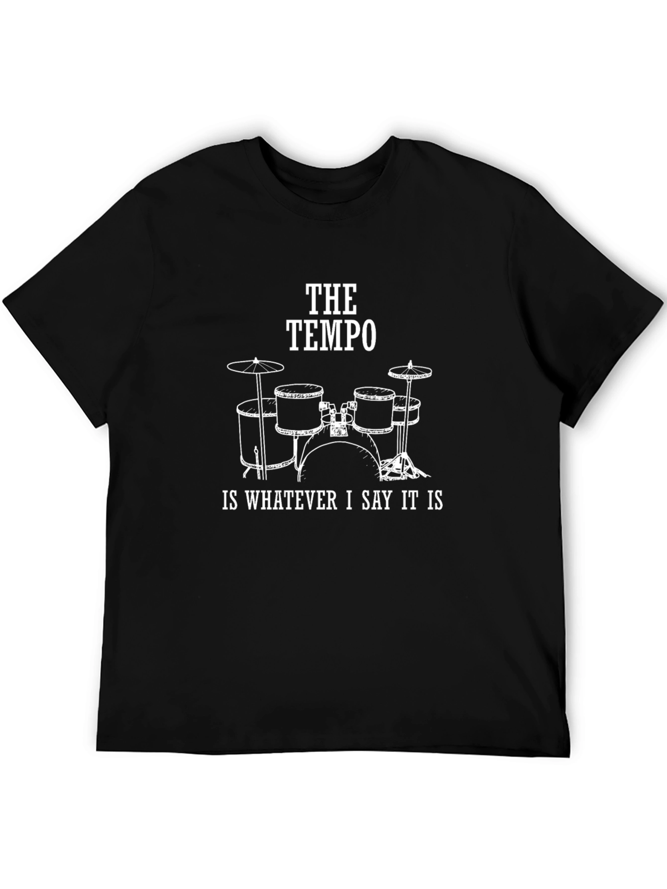 The Tempo Drummer T-Shirt - Black Cotton Tee
