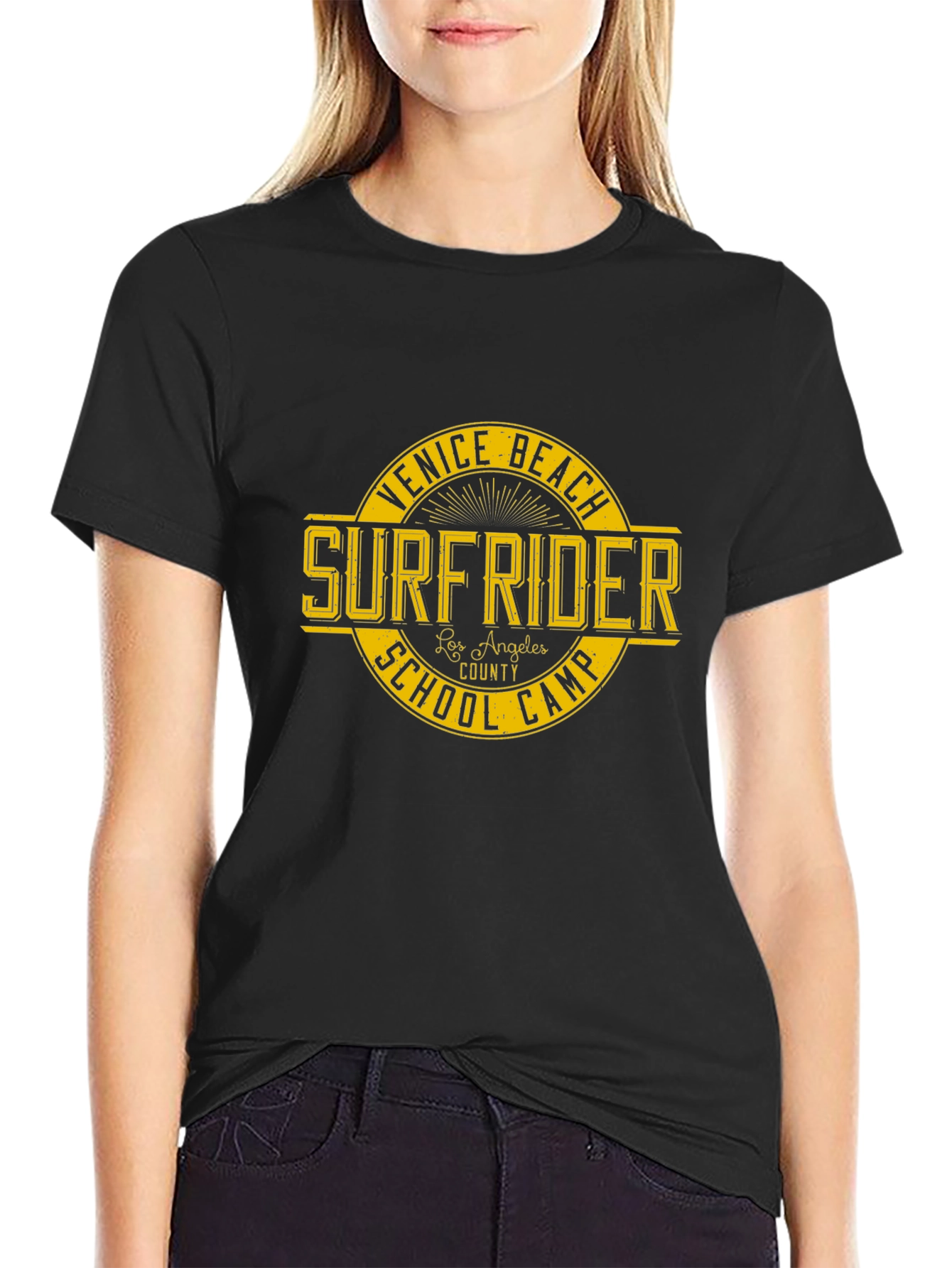 Venice Beach Surfrider School Camp Graphic T-Shirt