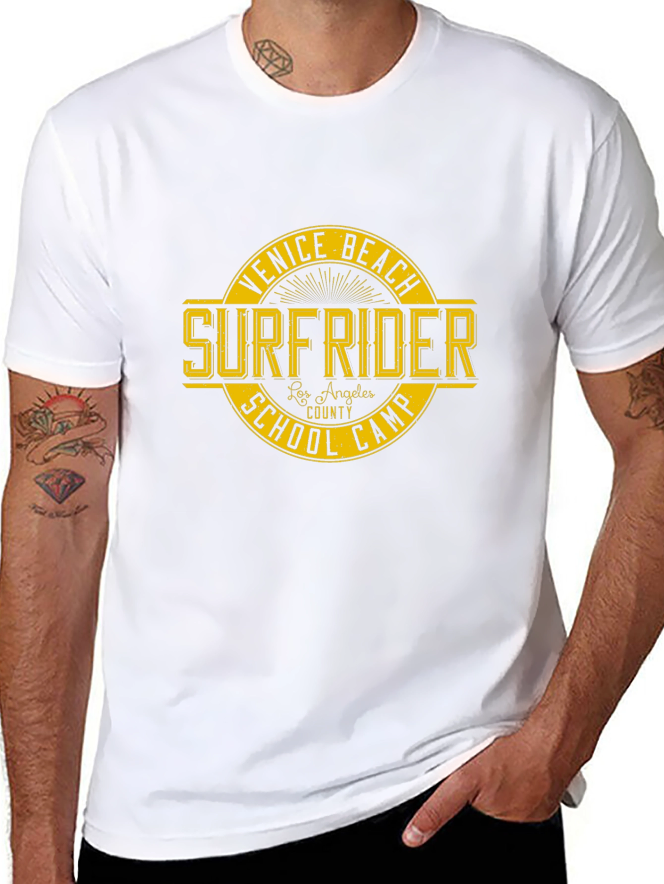 Venice Beach Surfrider School Camp Graphic T-Shirt