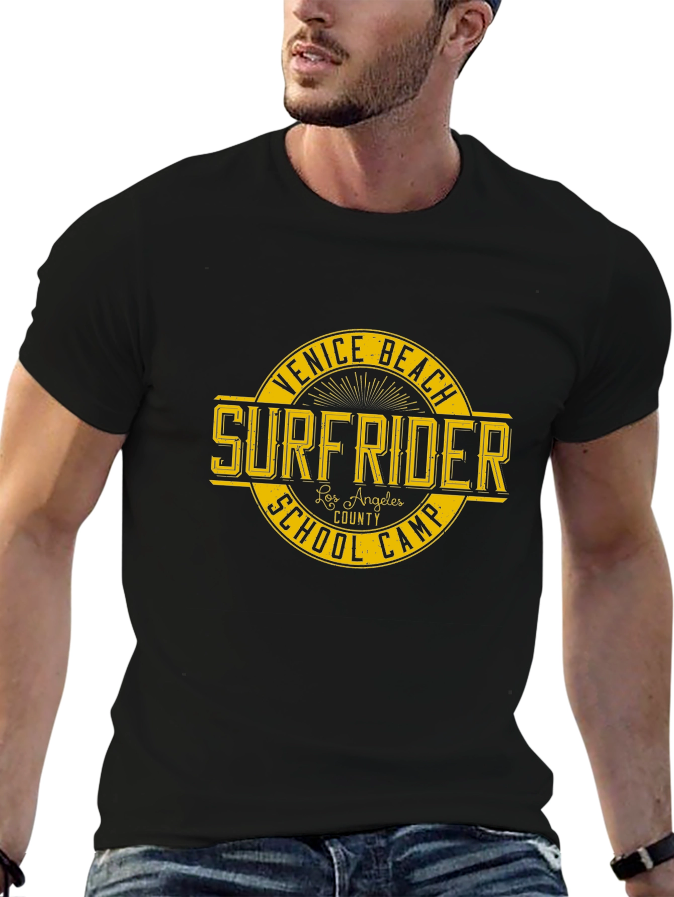 Venice Beach Surfrider School Camp Graphic T-Shirt