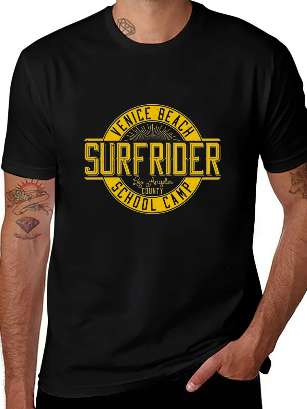 Venice Beach Surfrider School Camp Graphic T-Shirt