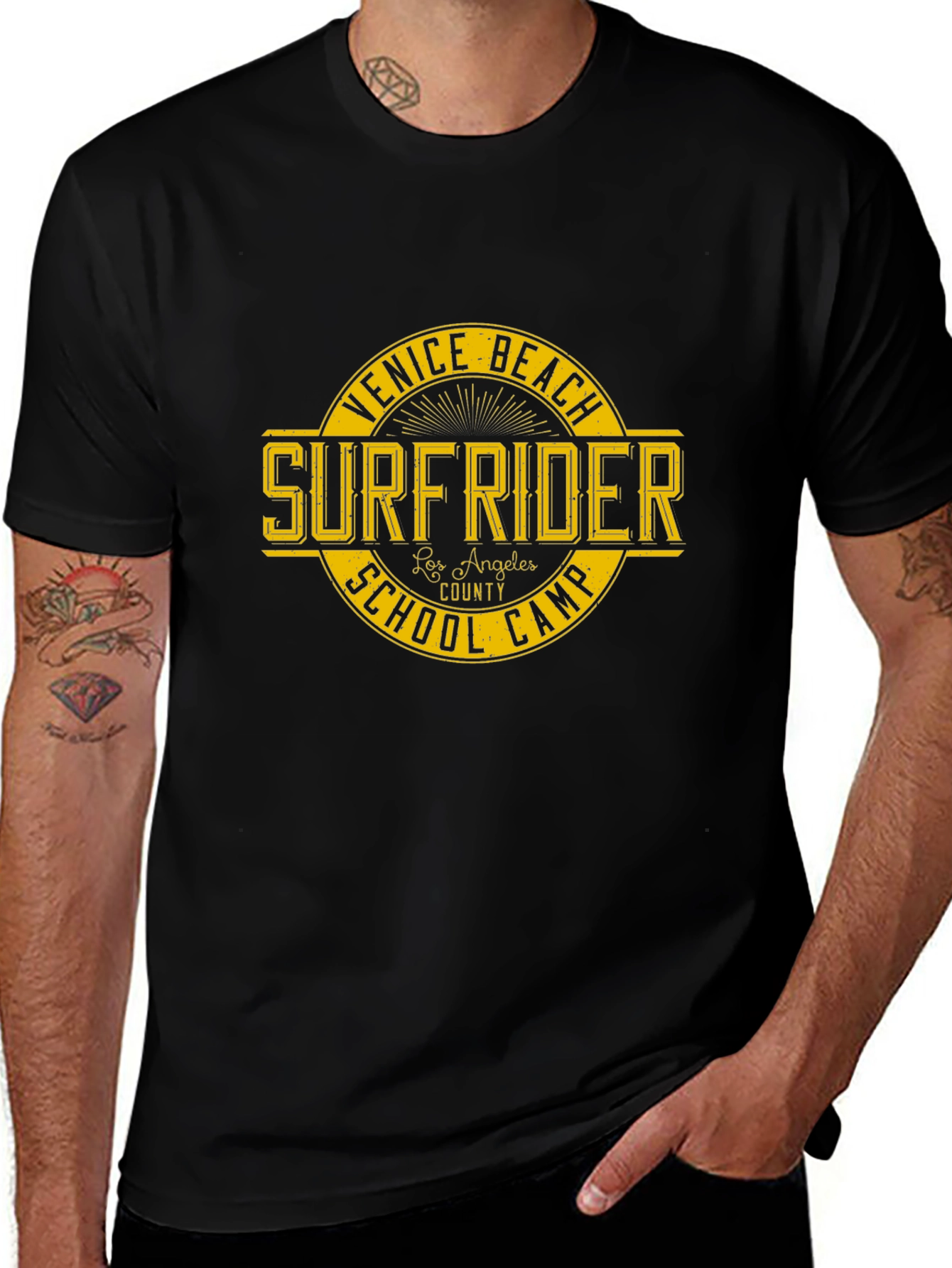 Venice Beach Surfrider School Camp Graphic T-Shirt