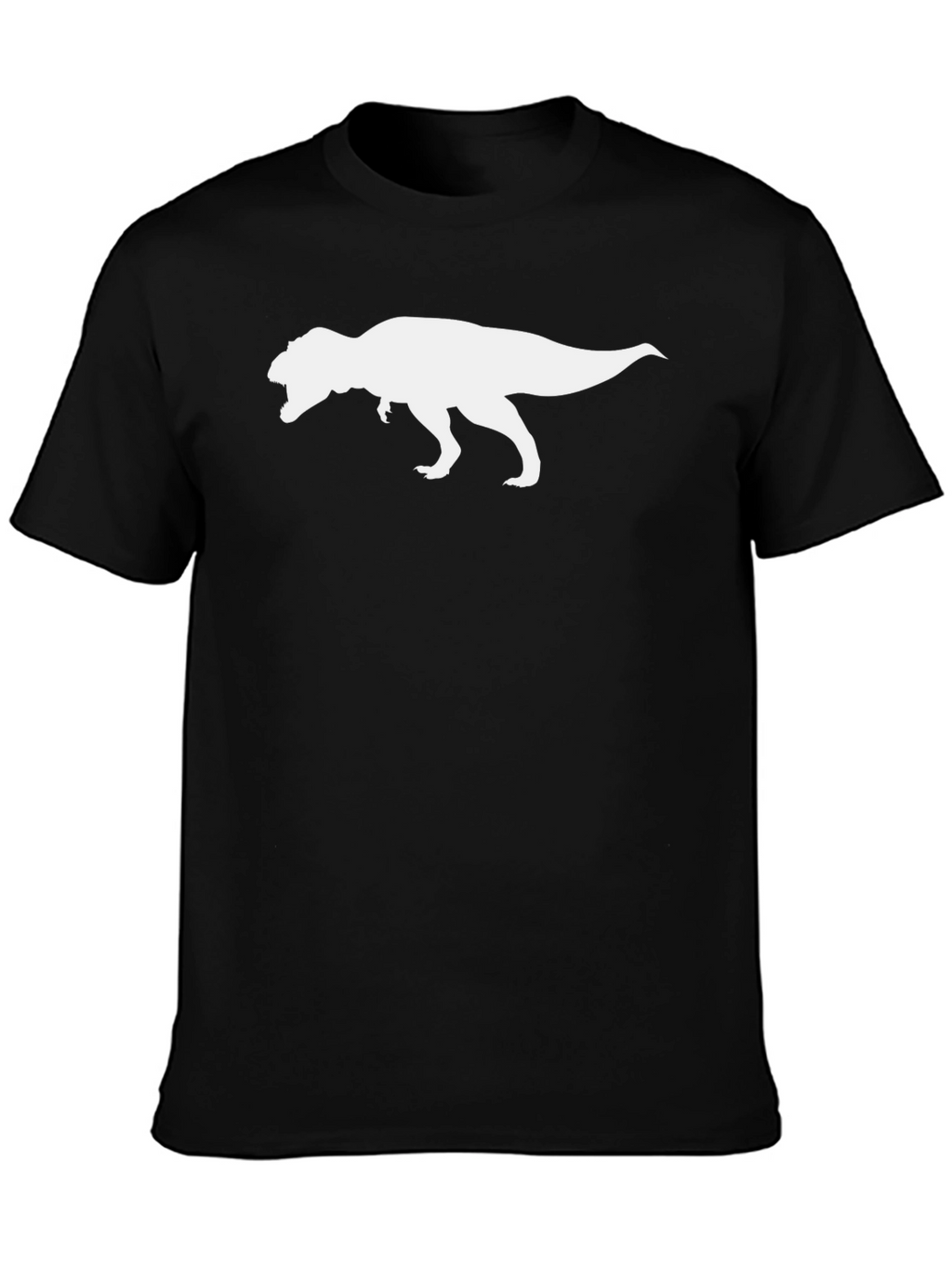 T-Rex Silhouette Black Cotton Graphic Tee