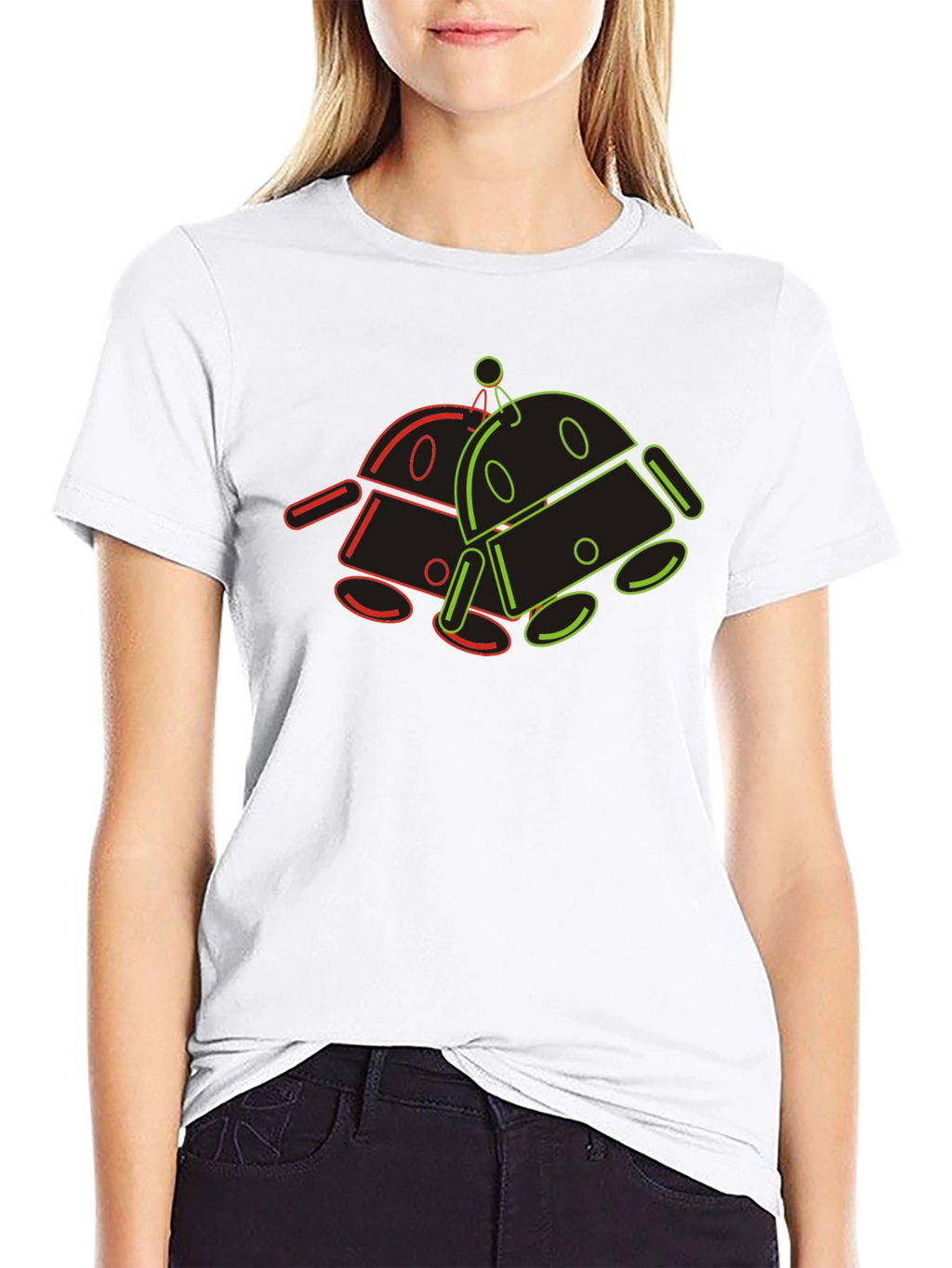 Retro Robot Graphic Tee - Cool Geek Style