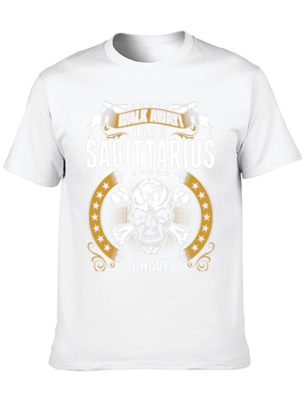 Sagittarius Zodiac Skull T-Shirt - Walk Away!