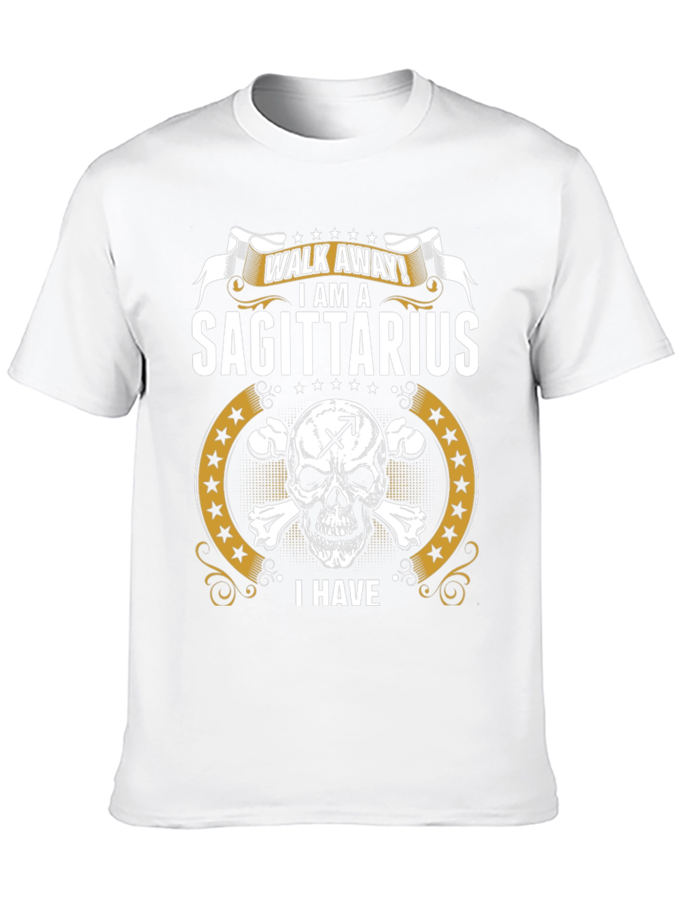 Sagittarius Zodiac Skull T-Shirt - Walk Away!