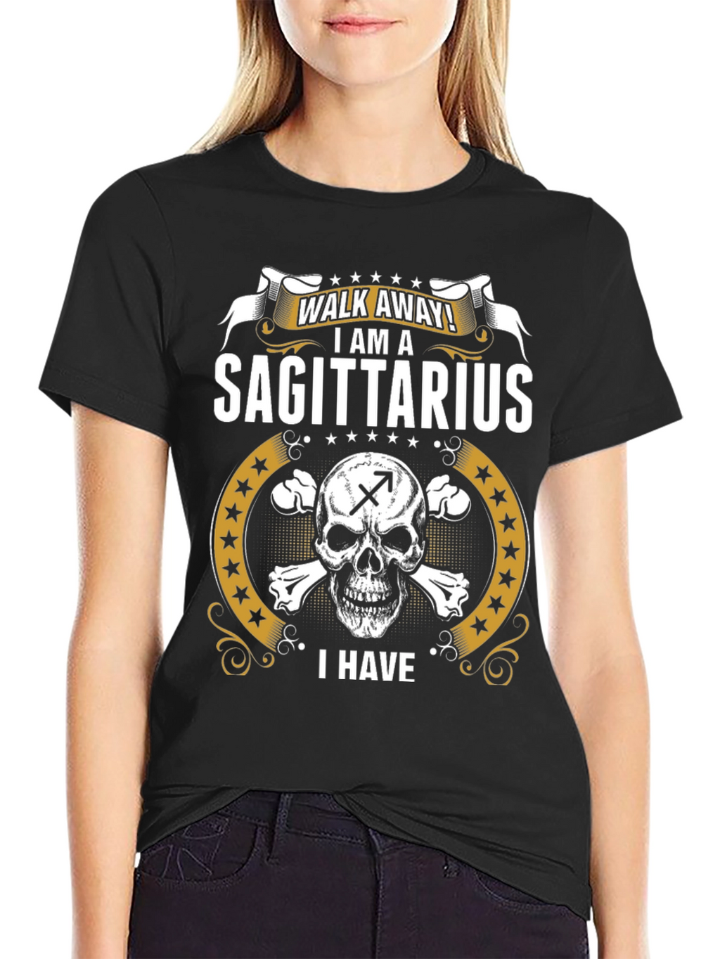 Sagittarius Zodiac Skull T-Shirt - Walk Away!
