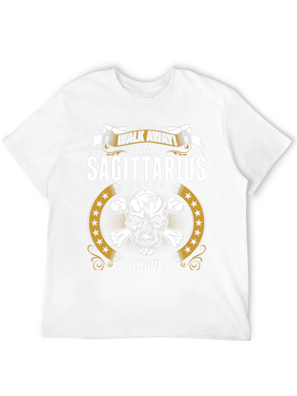 Sagittarius Zodiac Skull T-Shirt - Walk Away!