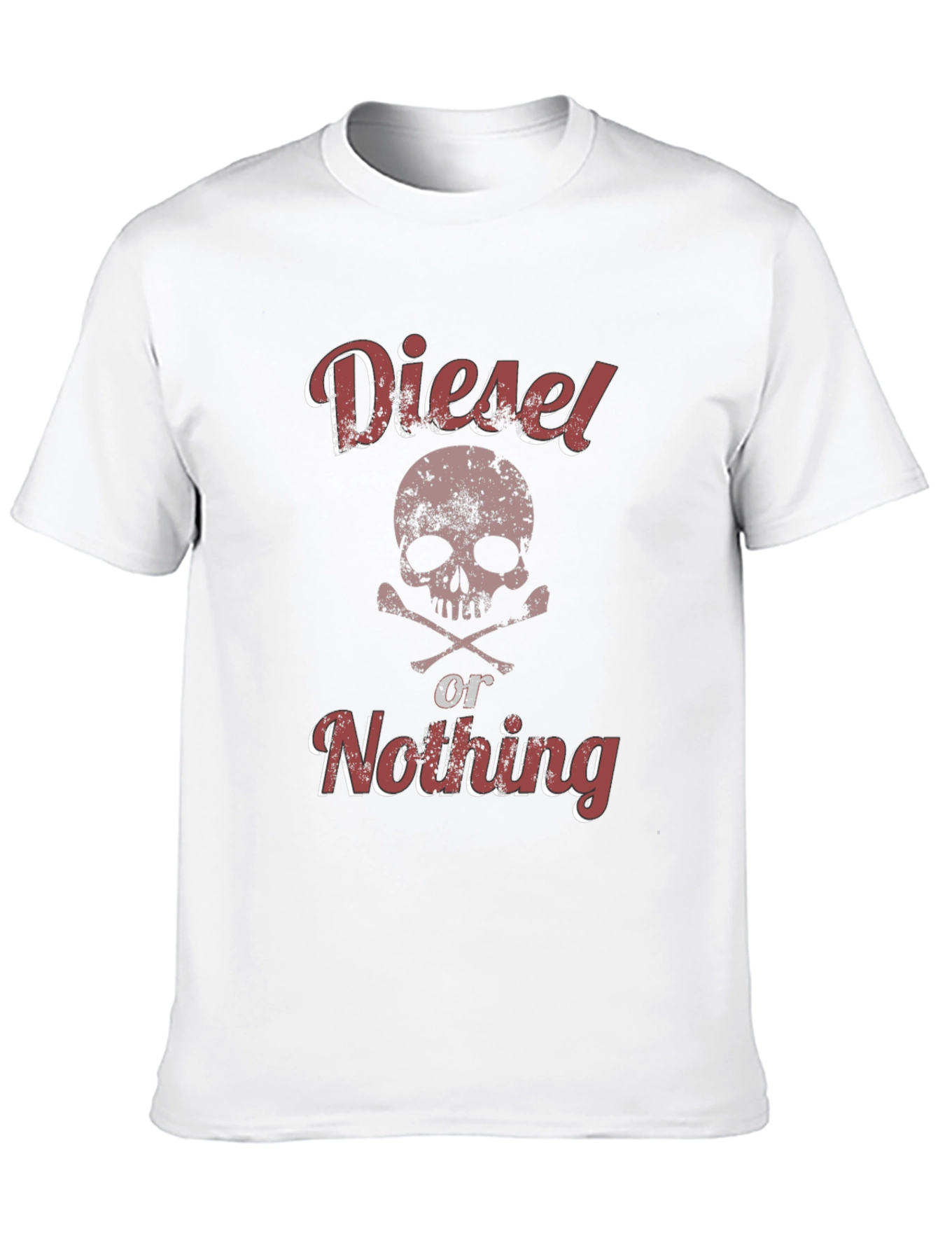 Diesel or Nothing Skull Graphic T-Shirt