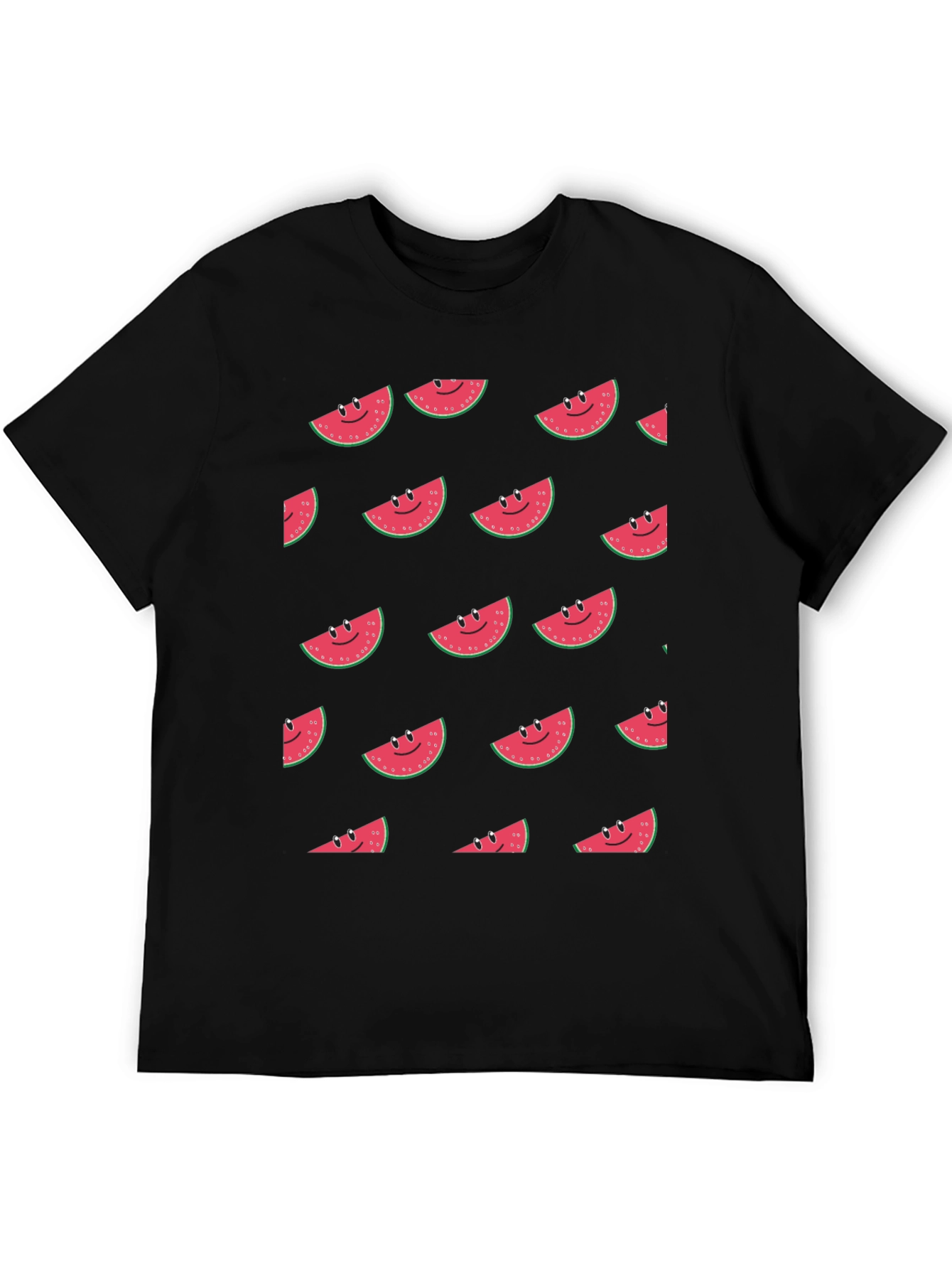 Smiling Watermelon Slice Graphic T-Shirt