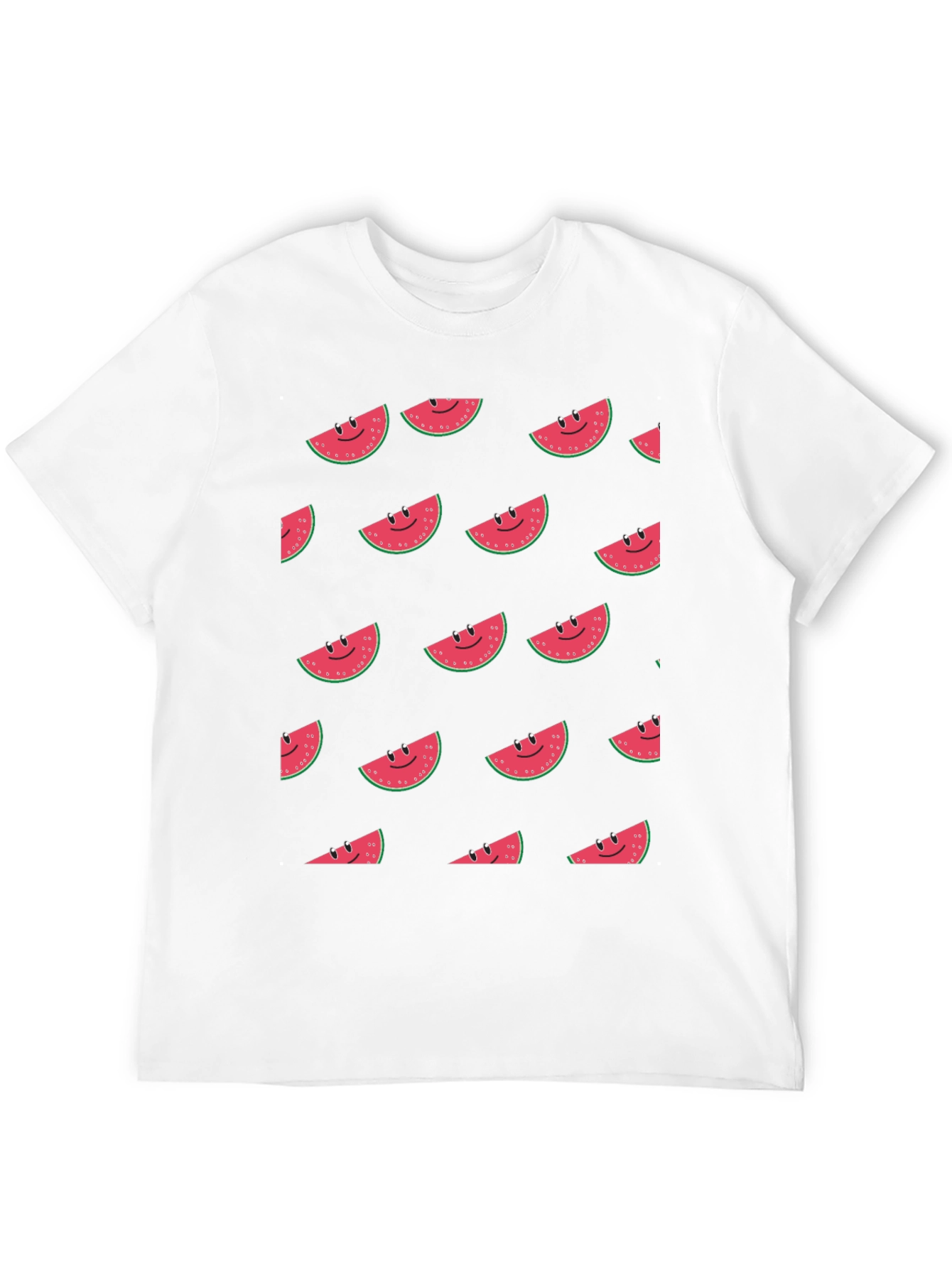 Smiling Watermelon Slice Graphic T-Shirt