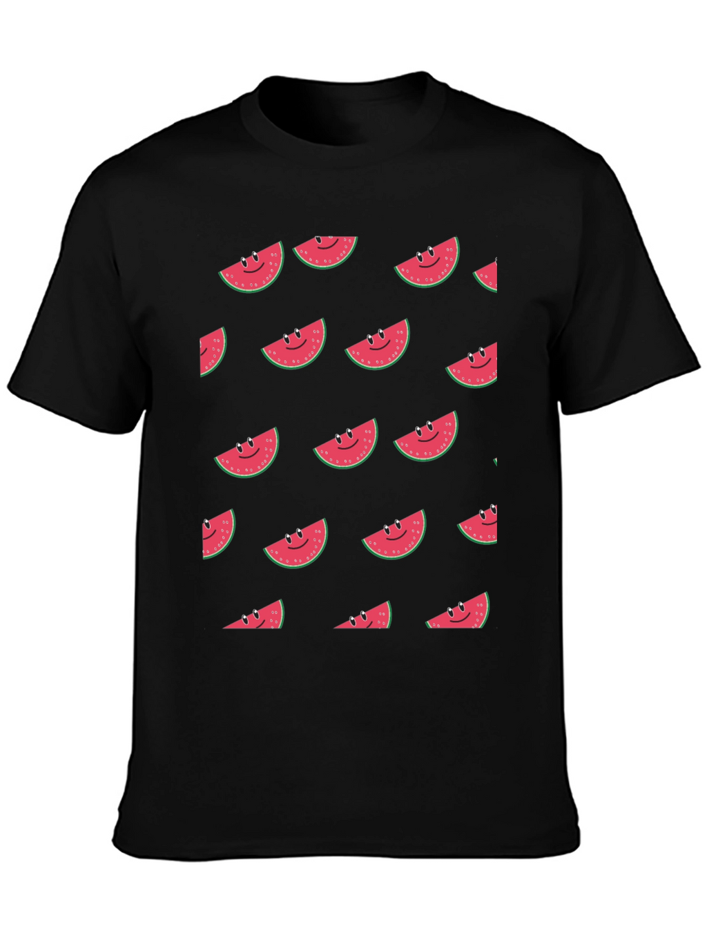 Smiling Watermelon Slice Graphic T-Shirt