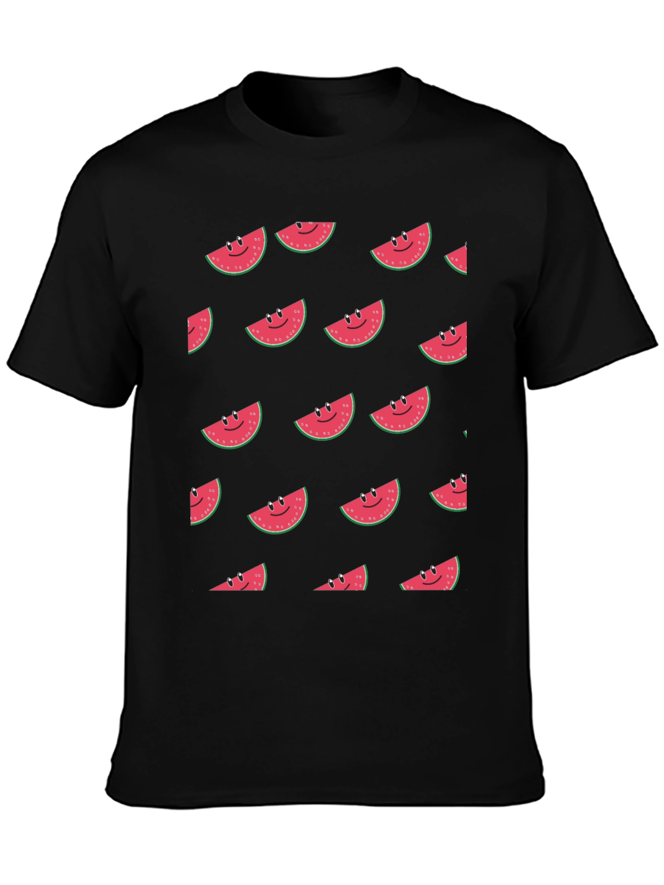 Smiling Watermelon Slice Graphic T-Shirt
