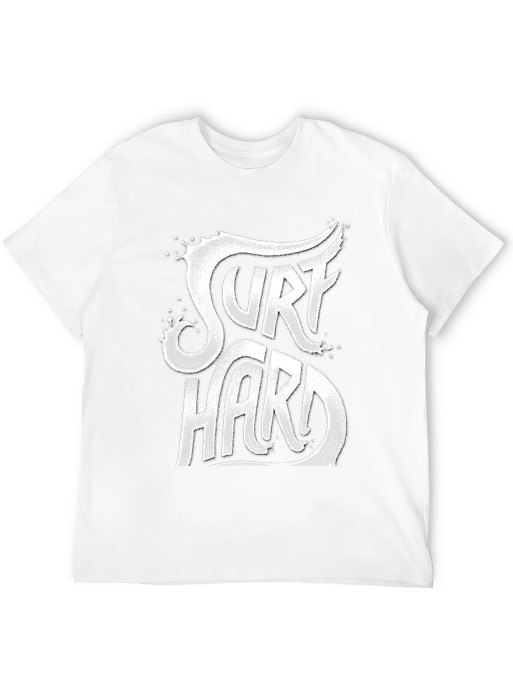 Surf Hard Graphic Tee - Black Cotton T-Shirt