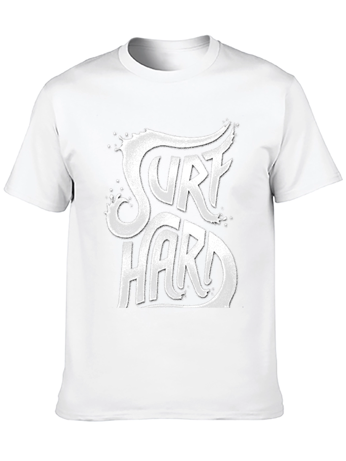 Surf Hard Graphic Tee - Black Cotton T-Shirt