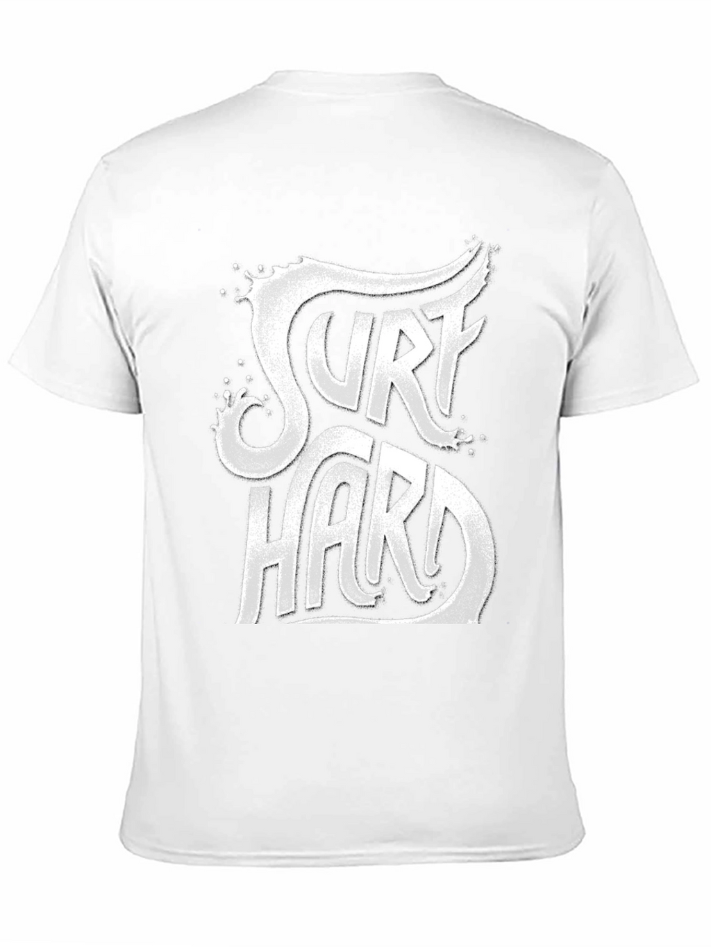 Surf Hard Graphic Tee - Black Cotton T-Shirt