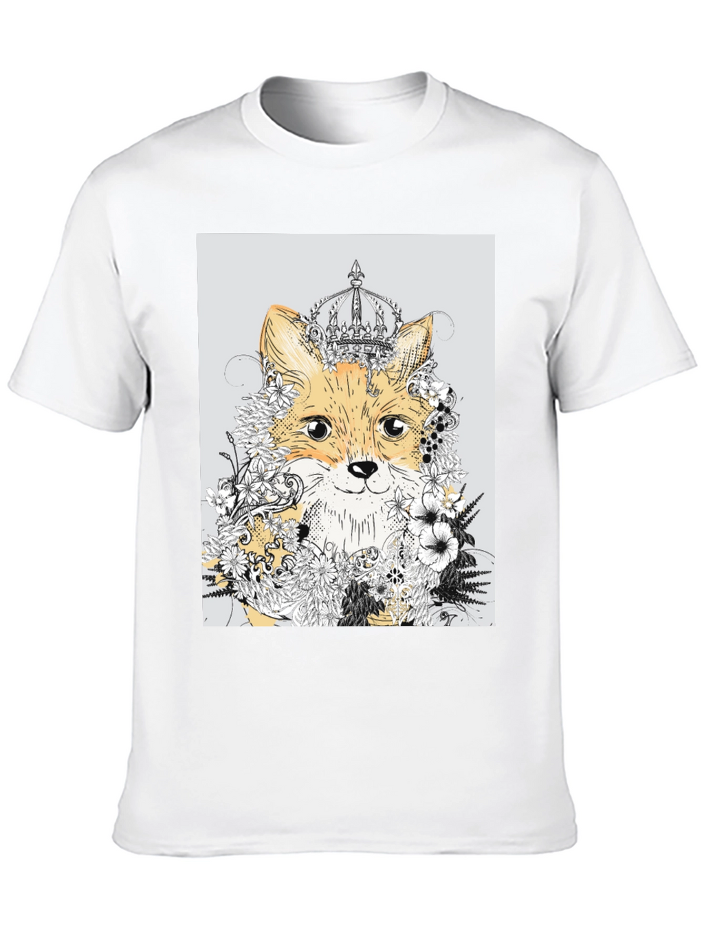 Fox & Floral Crown Graphic Tee