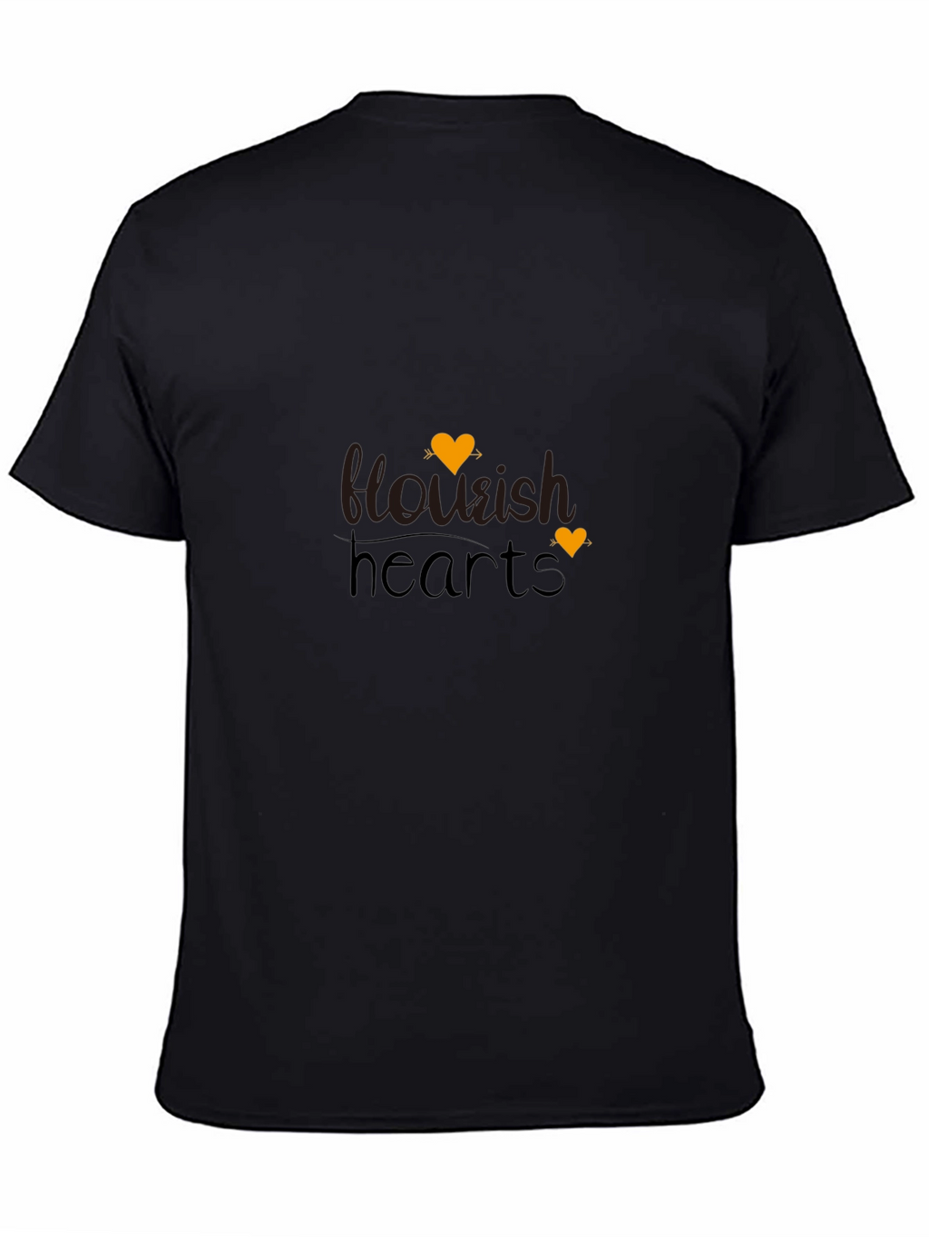 Flourish Hearts Black T-Shirt
