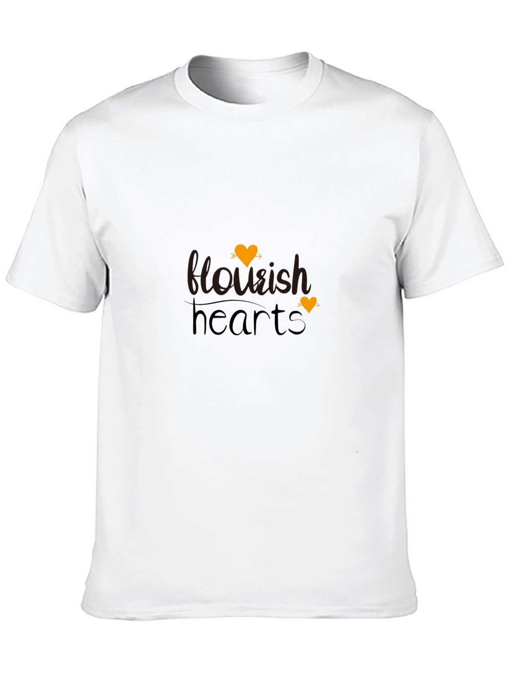 Flourish Hearts Black T-Shirt