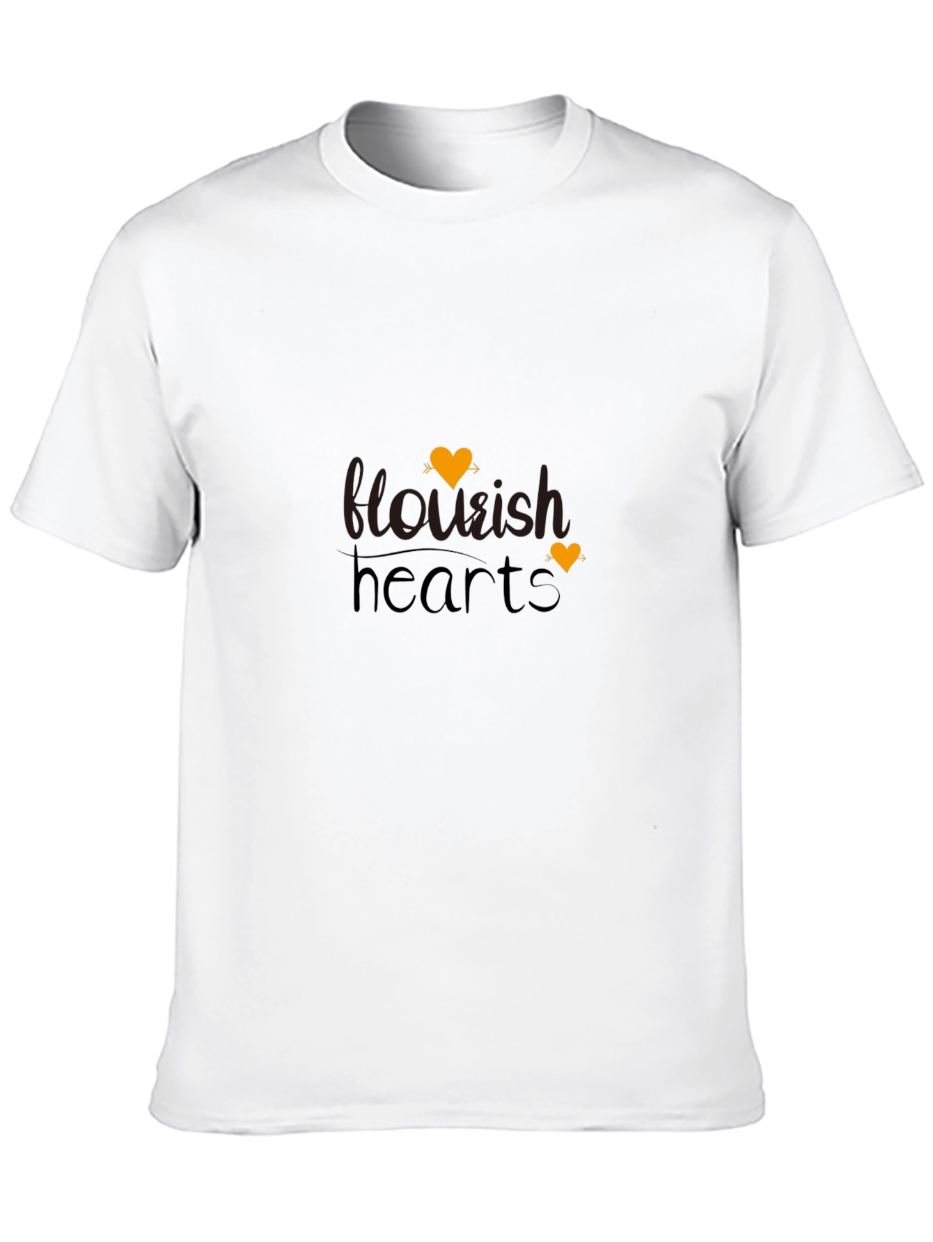 Flourish Hearts Black T-Shirt