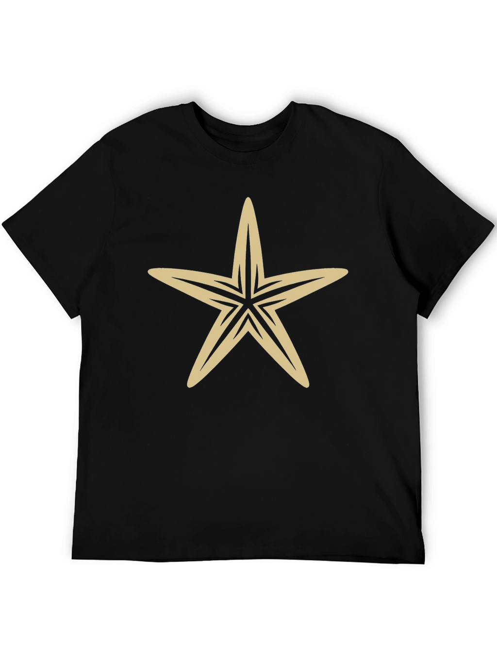 Starfish Graphic Tee - Black Cotton Blend Shirt