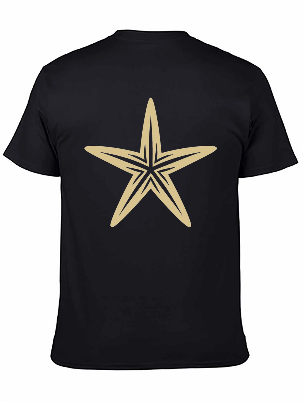 Starfish Graphic Tee - Black Cotton Blend Shirt