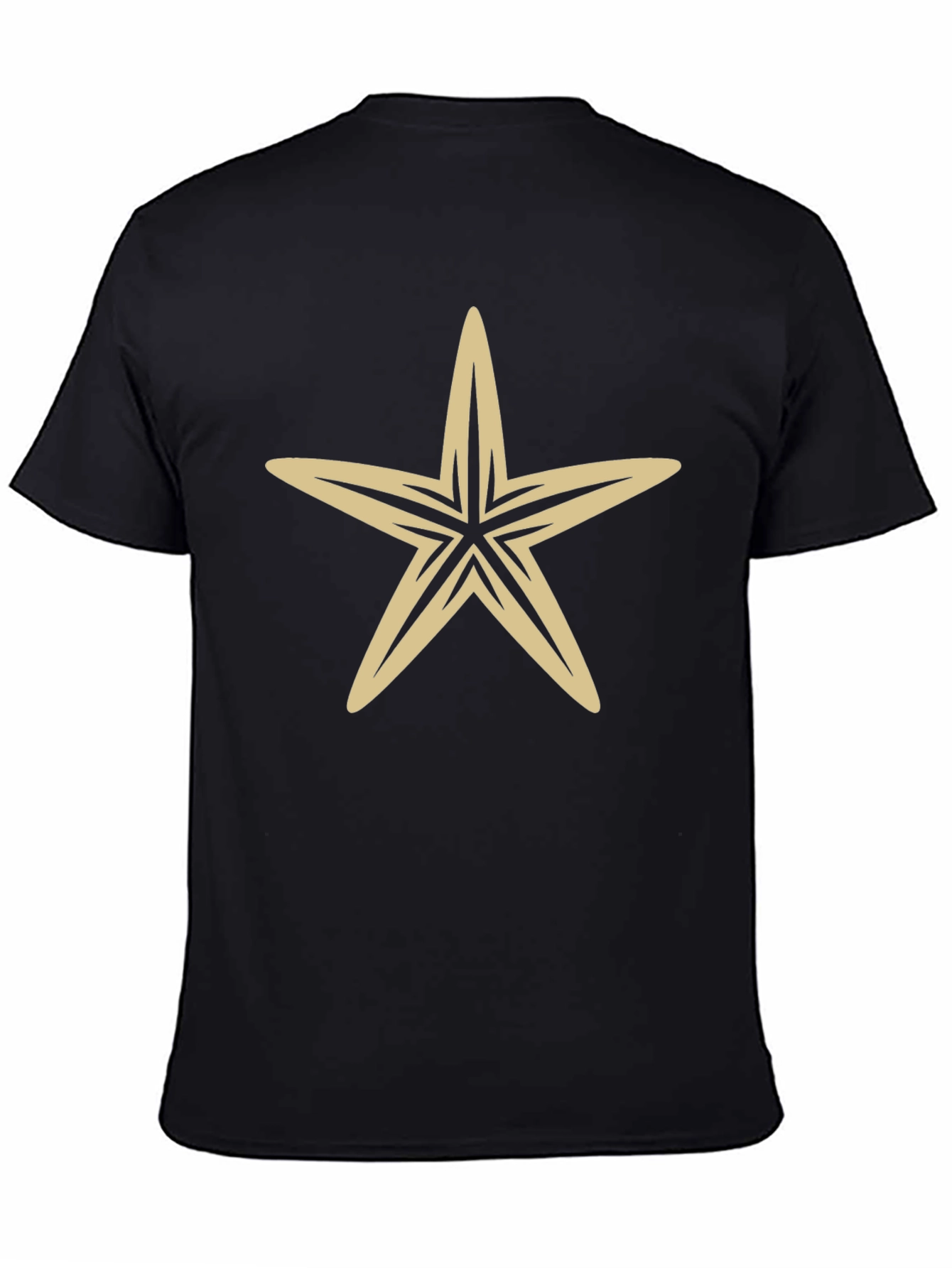 Starfish Graphic Tee - Black Cotton Blend Shirt