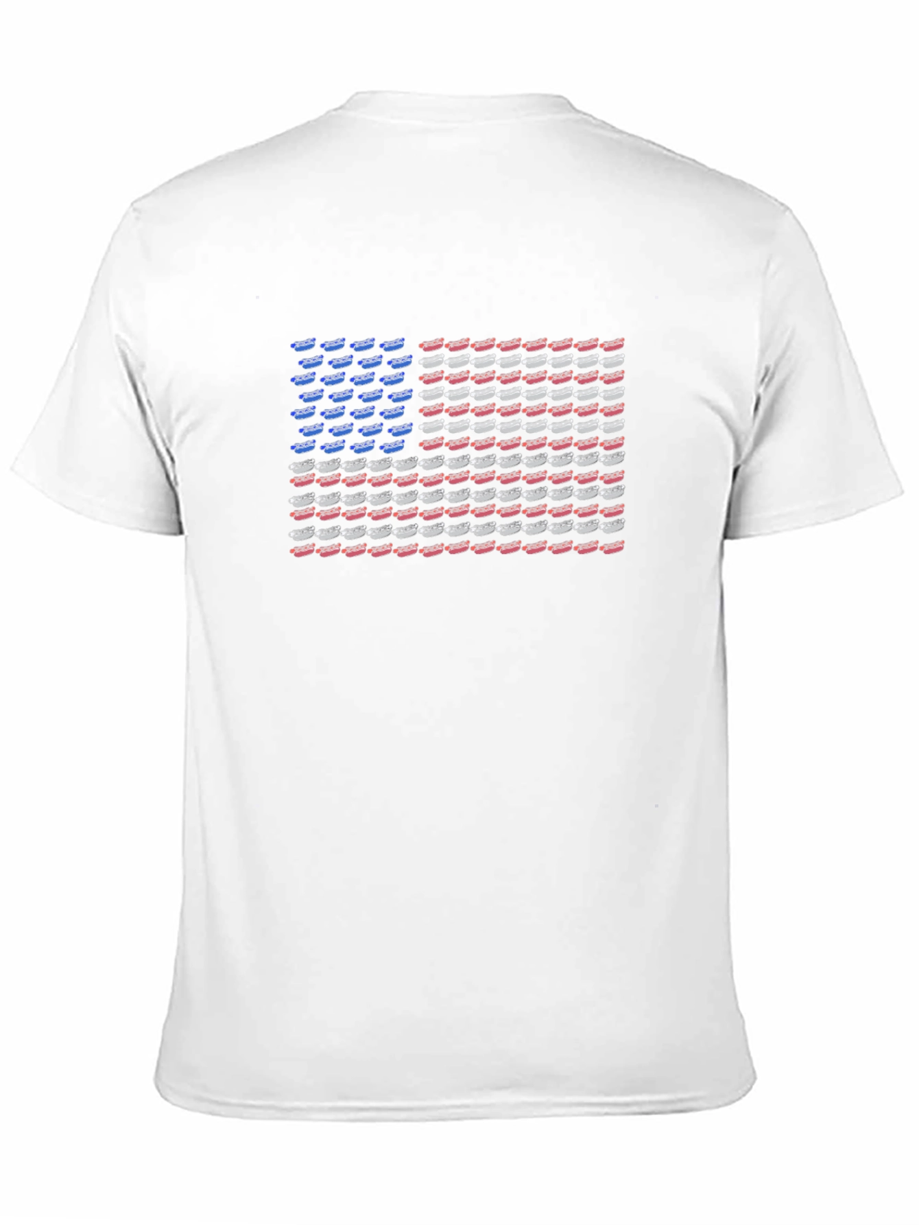 American Flag Hotdog Graphic T-Shirt