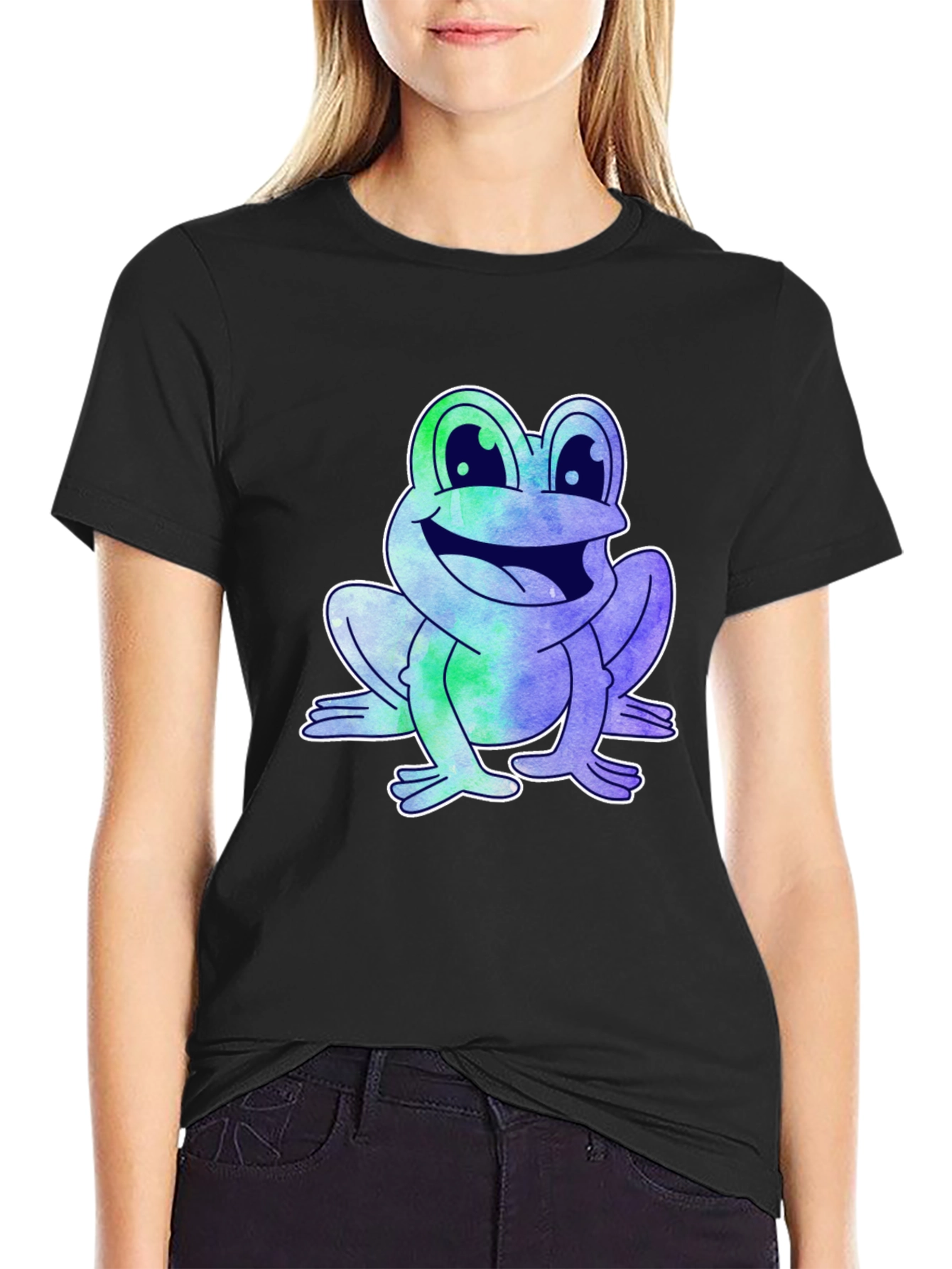 Fun Frog Graphic Tee - Mens Black T-Shirt
