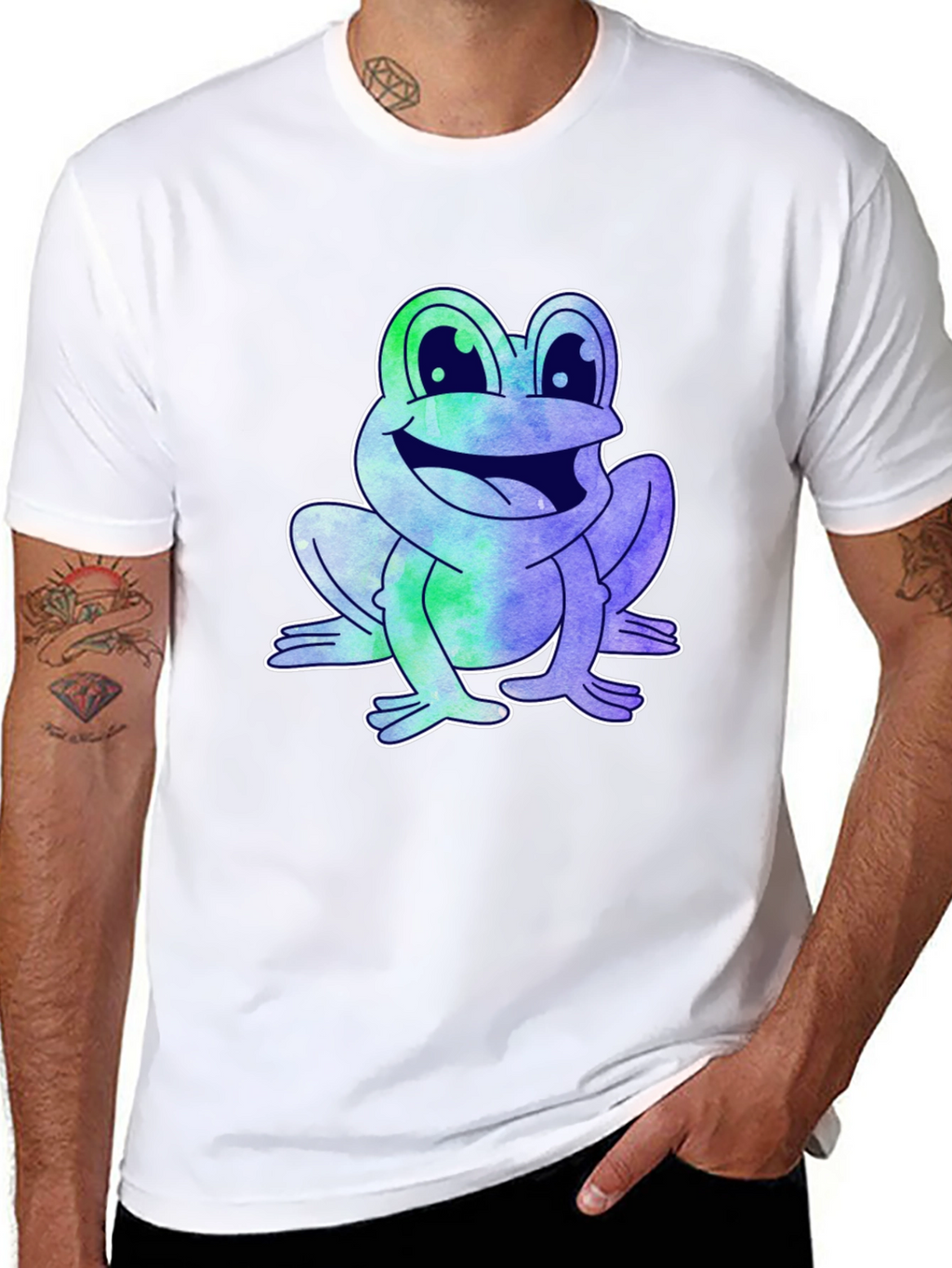 Fun Frog Graphic Tee - Mens Black T-Shirt