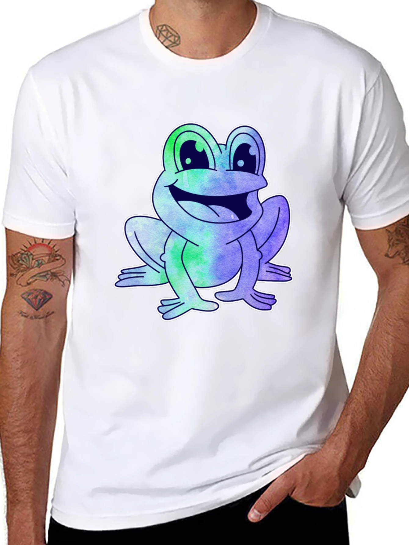 Fun Frog Graphic Tee - Mens Black T-Shirt