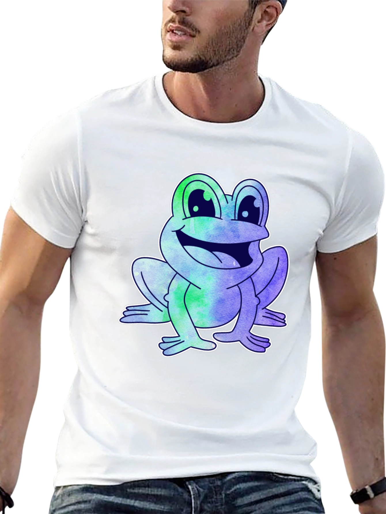 Fun Frog Graphic Tee - Mens Black T-Shirt